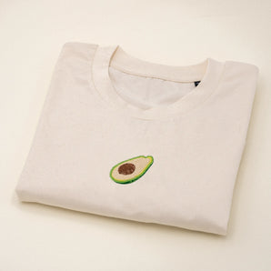 Avocado - T-shirt mit Stickerei