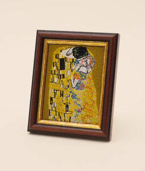The Kiss — Embroidered Painting