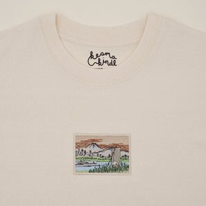 Fuji Berg – Stickerei auf T-shirt