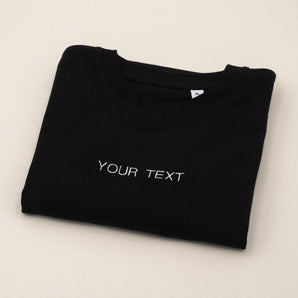 Personalized Text Helvetica - Embroidery on T-shirt