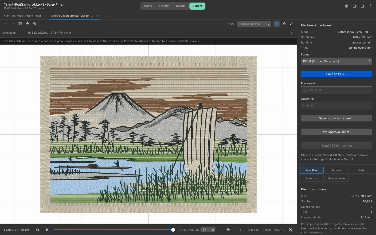 Nuime Designer: saving to different machine formats